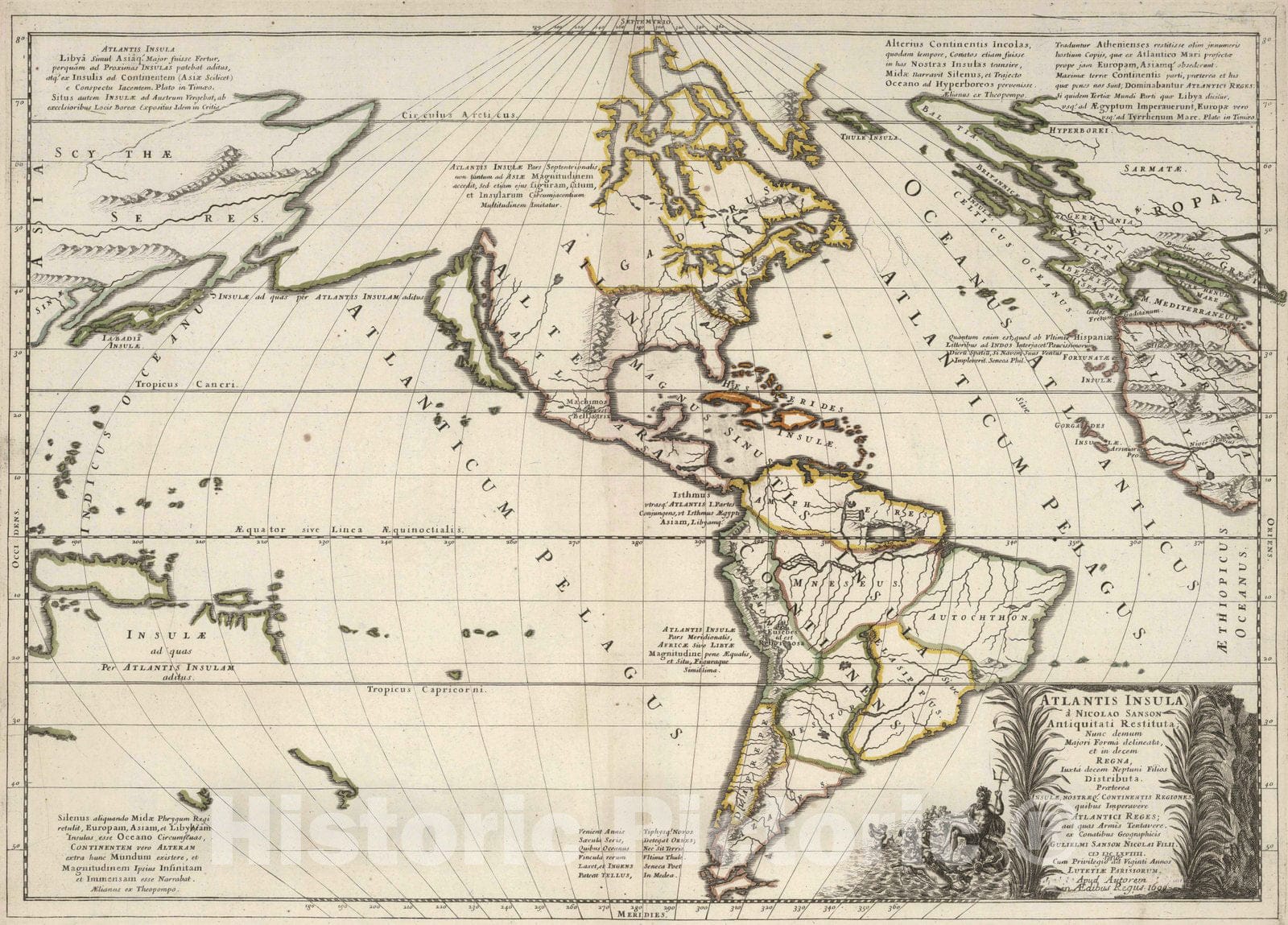 Historic Map : 1690 New World. - Vintage Wall Art