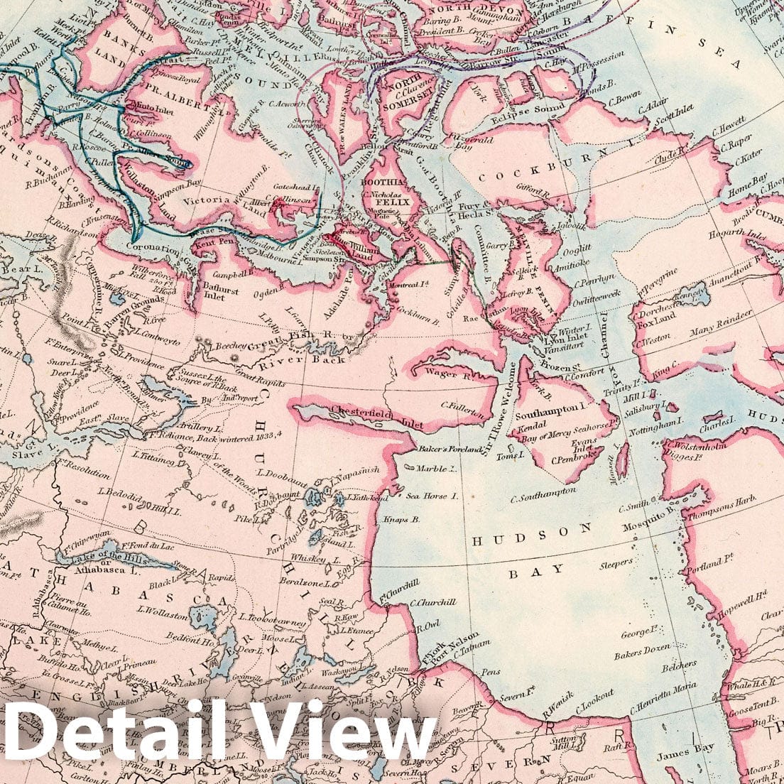 Historic Map : 1865 British North America. - Vintage Wall Art