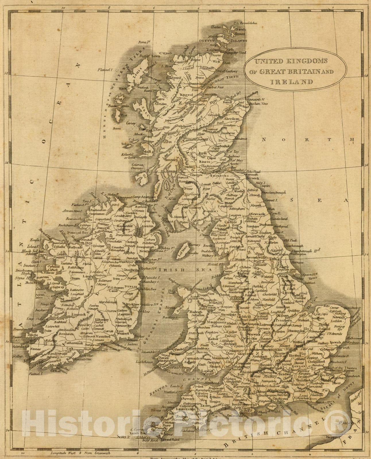 Historic Map : 1812 United Kingdoms. - Vintage Wall Art