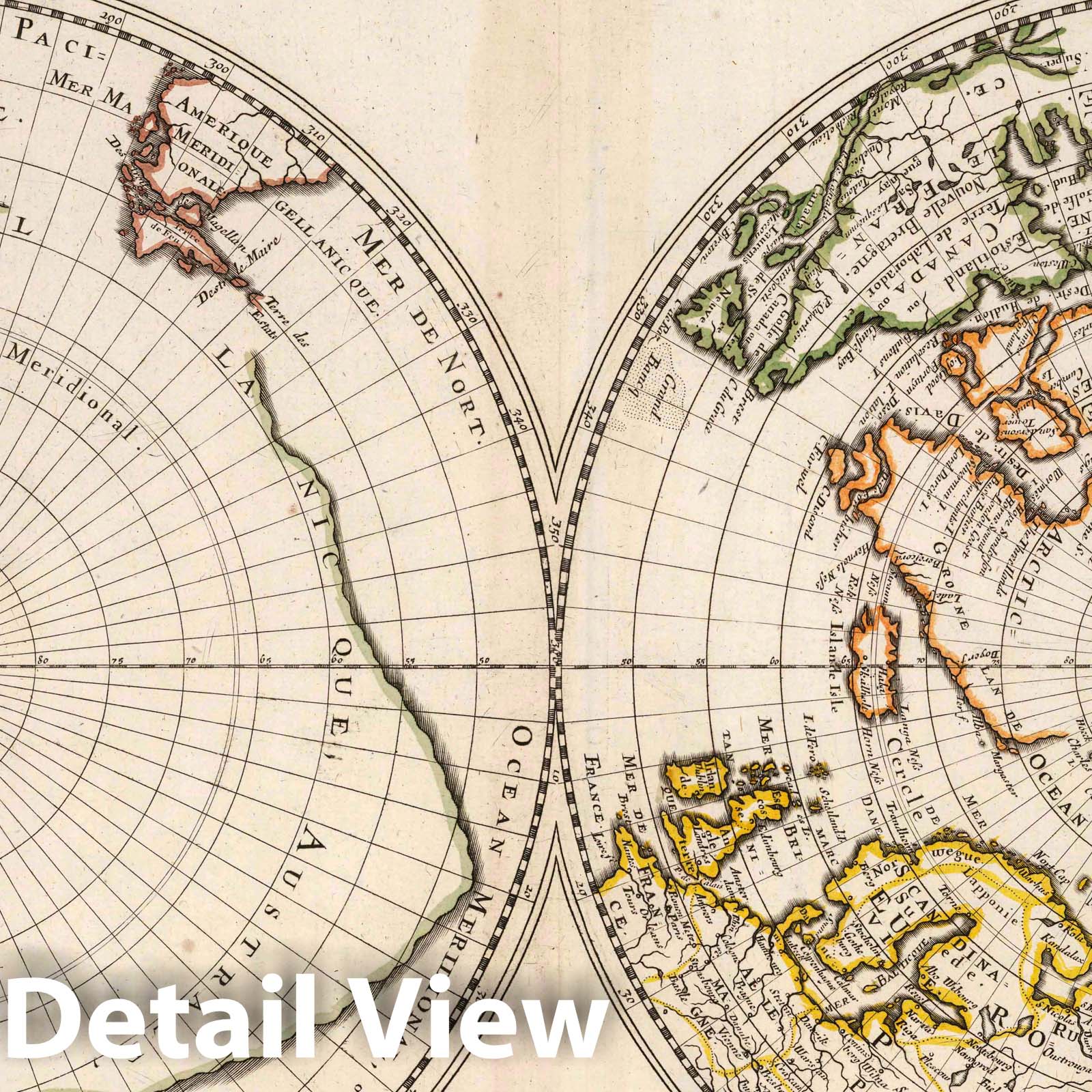 Arctic and Antarctica, 1679 - Historical Map Print