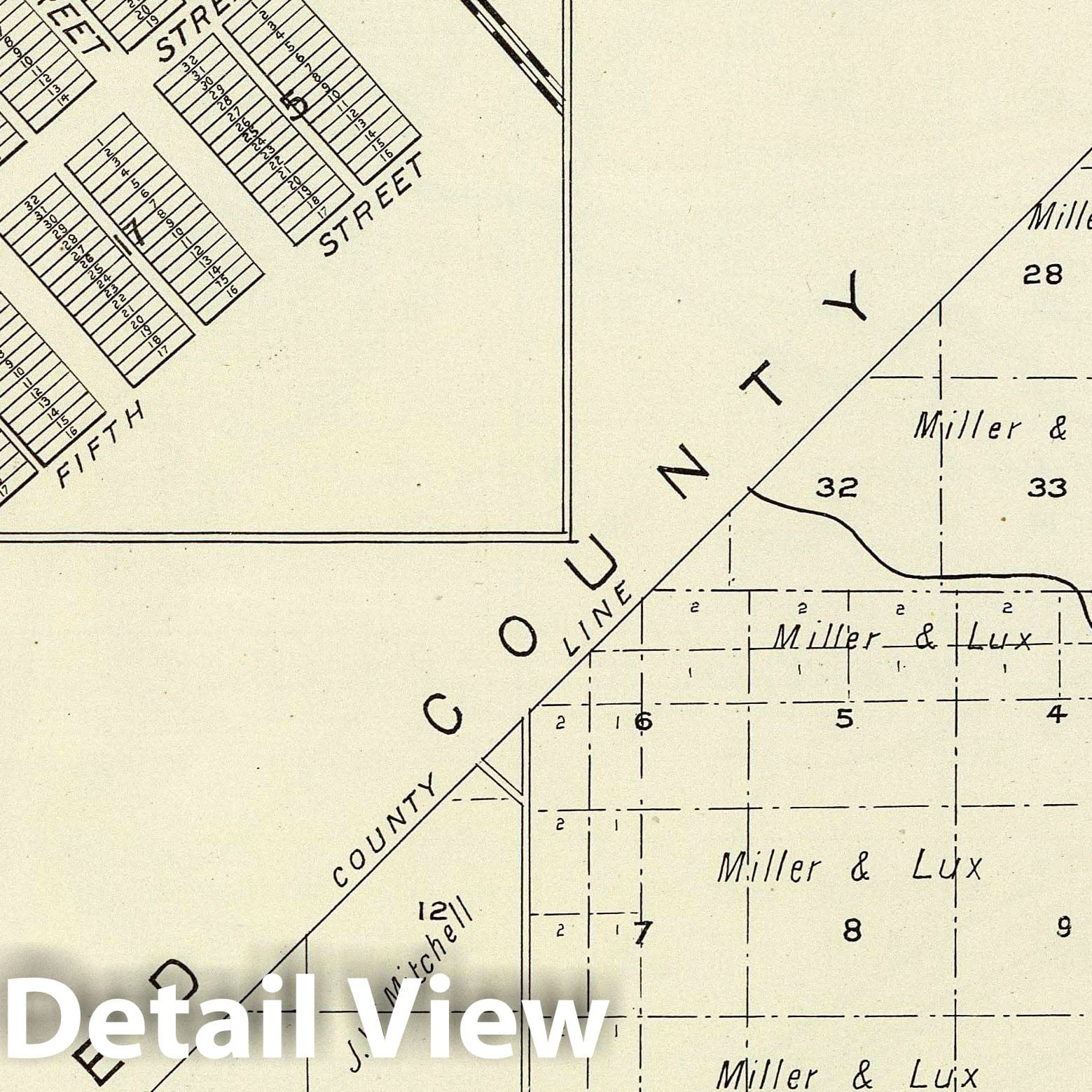 Borden, Fresno County, California - Survey Map, 1891