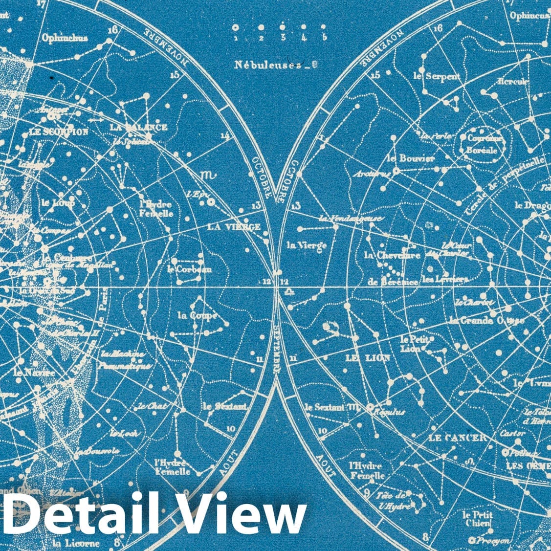 Celestial Map - Northern and Southern Hemispheres, 1886