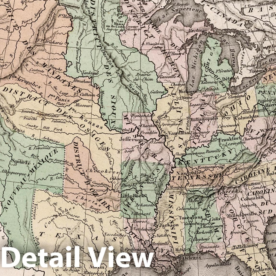 United States, 1852 - Historical Map Print