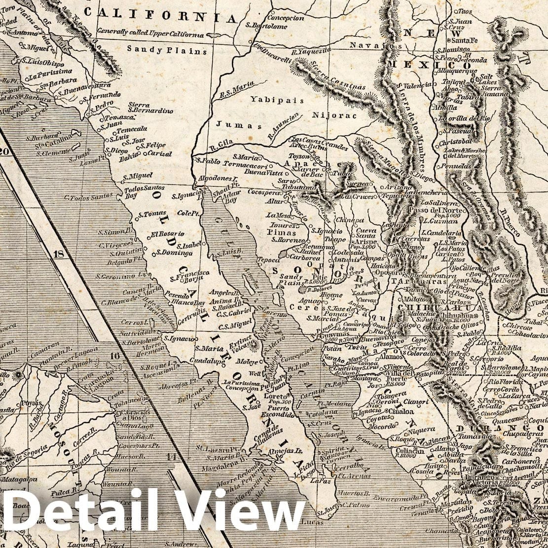Mexico with Central America and Yucatan - Railroad Map, 1845