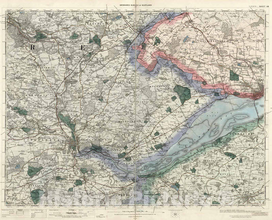 Historic Map : National Atlas - 1898 Volume 2: Sheet 48 - Perth - Vintage Wall Art