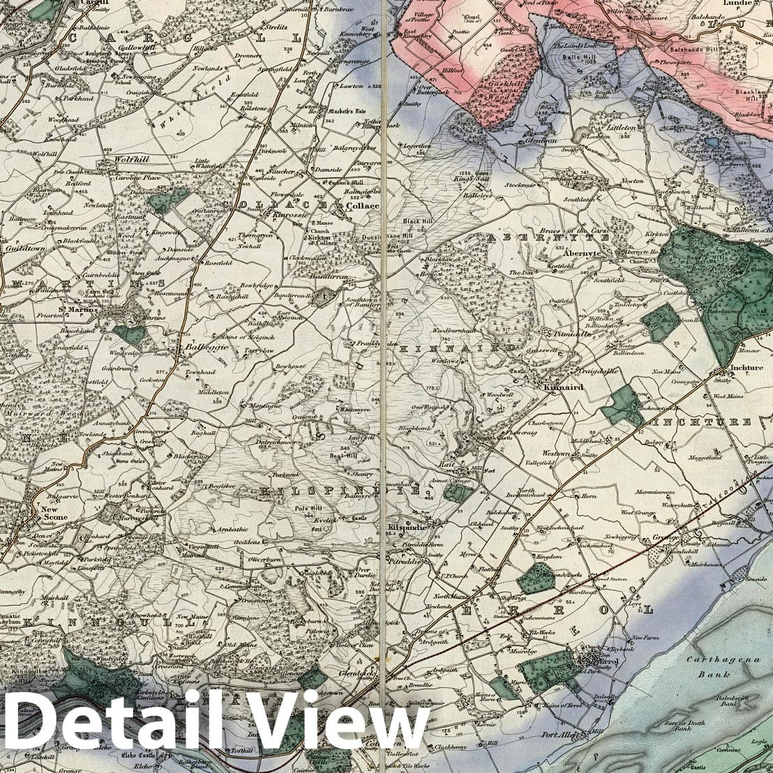 Perth, Scotland - 1898 Ordnance Survey Topographic Map Print