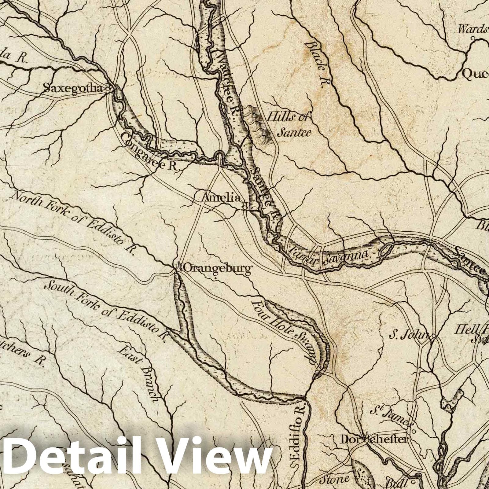 South Carolina 1794 Historical Map Print