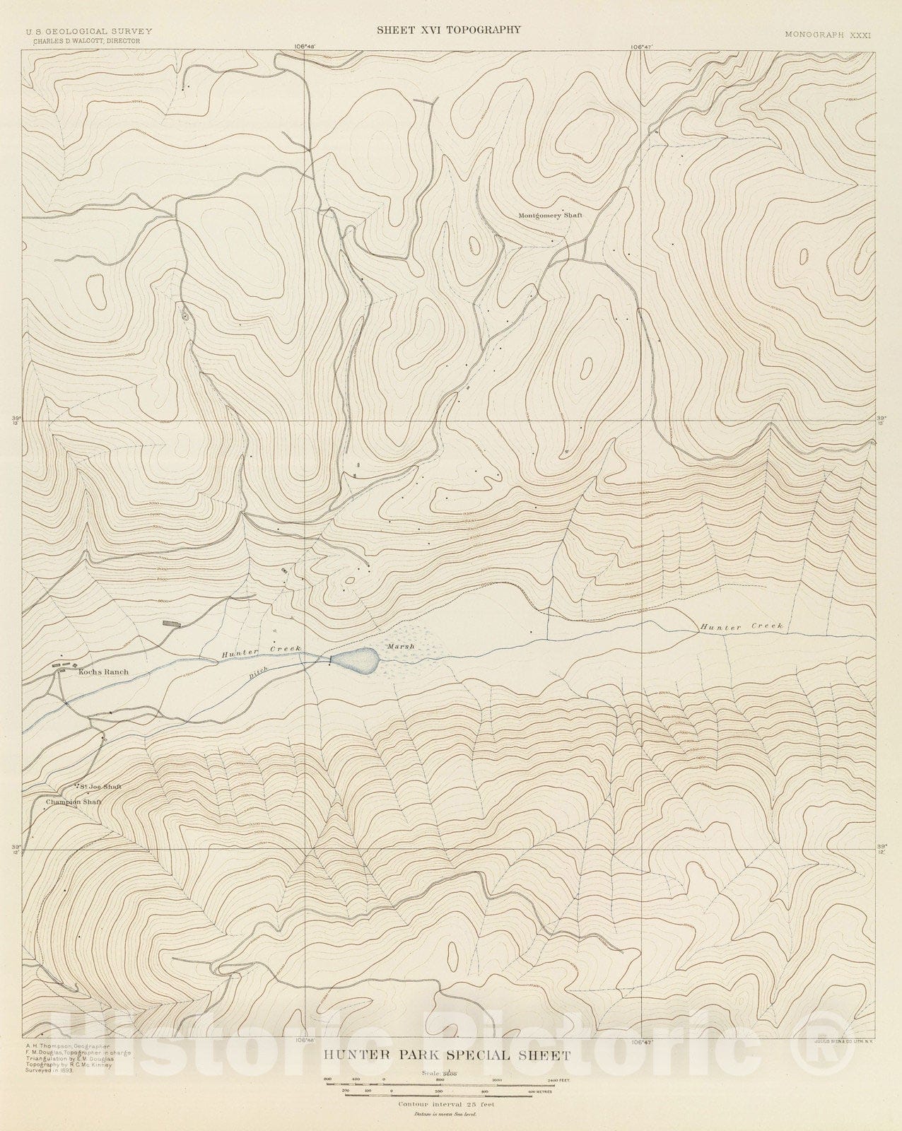 Historic Map : 1898 Tourtelotte Park Special. v1 - Vintage Wall Art