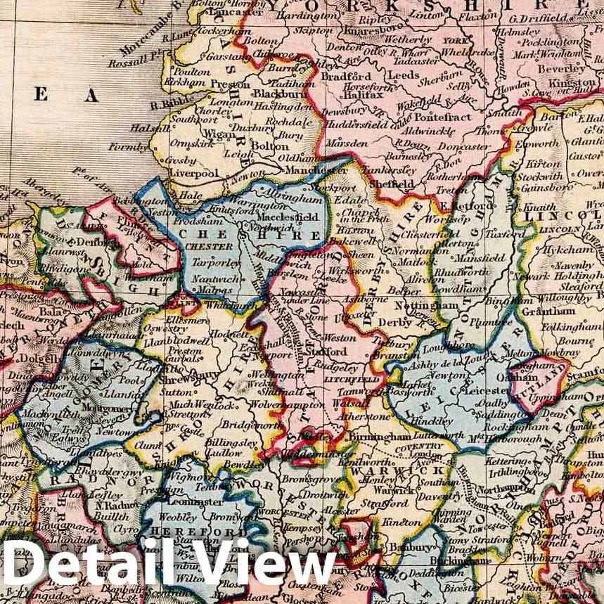 England and Wales - River Map, 1832 - Historical Map Print