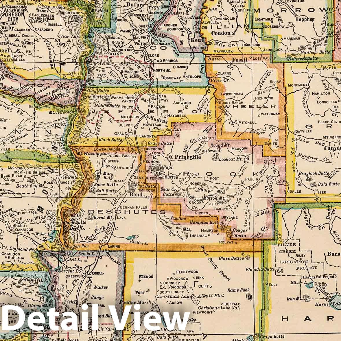 Oregon - Road Map, 1927 - Historical Map Print