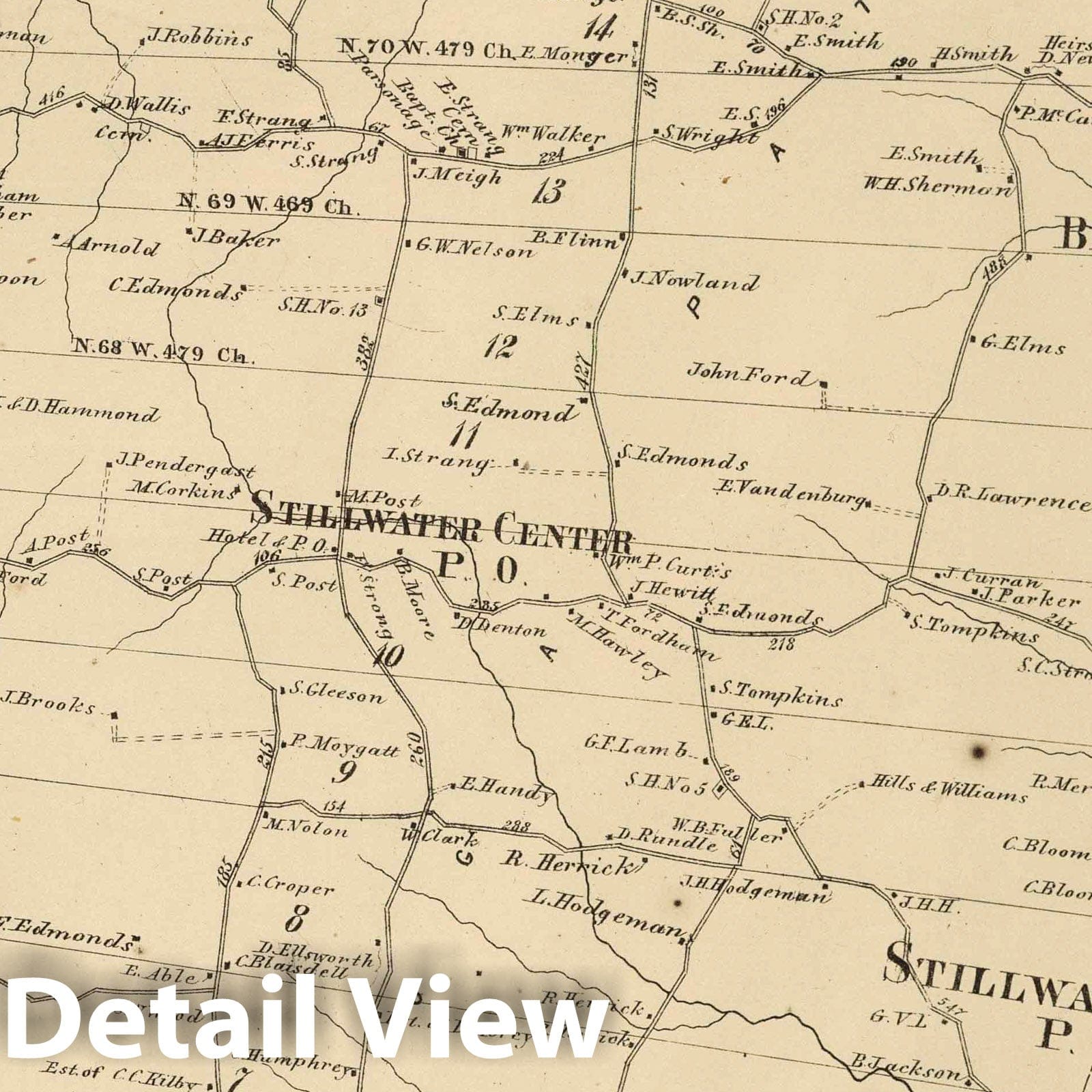 Stillwater Property Map, Saratoga County, New York 1866