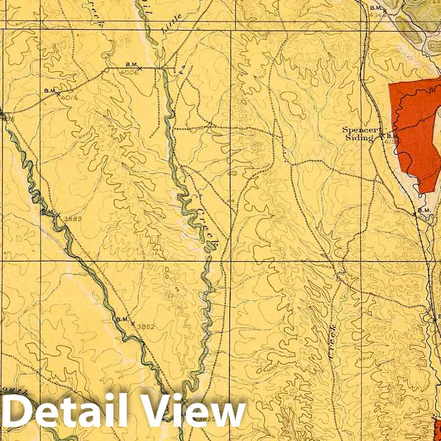 Newcastle Quadrangle, Wyoming and South Dakota - 1900 Geological Survey Map