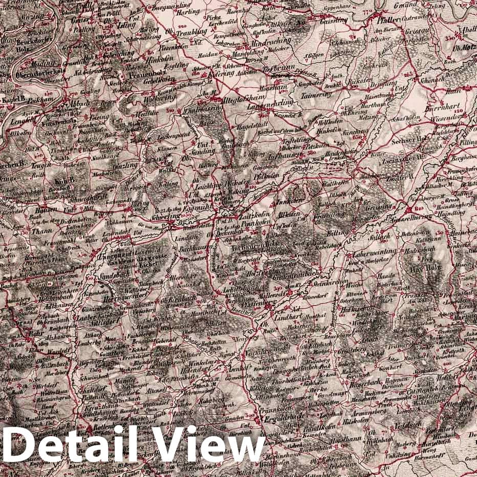 Regensburg - Road Map, 1837 - Historical Map Print