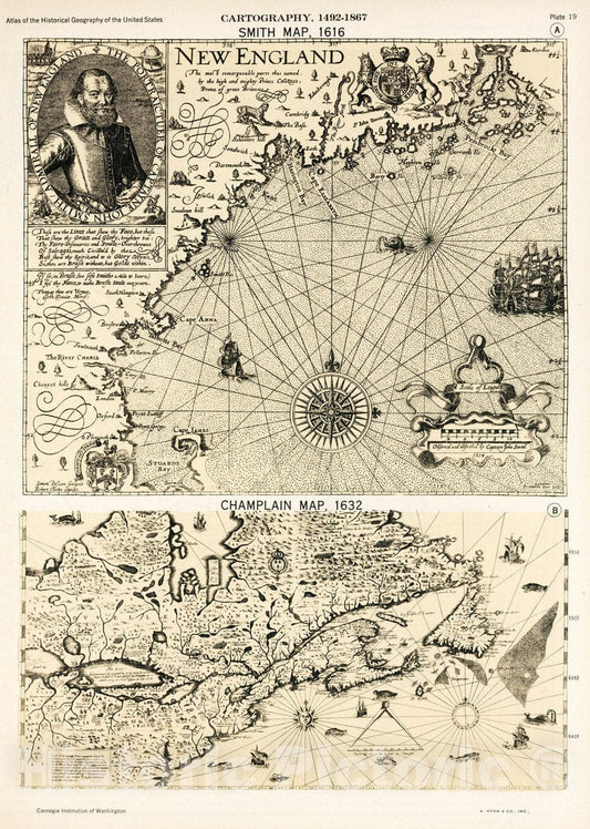 1616 Smith Map North America and Canada - Historical Atlas Plate 19