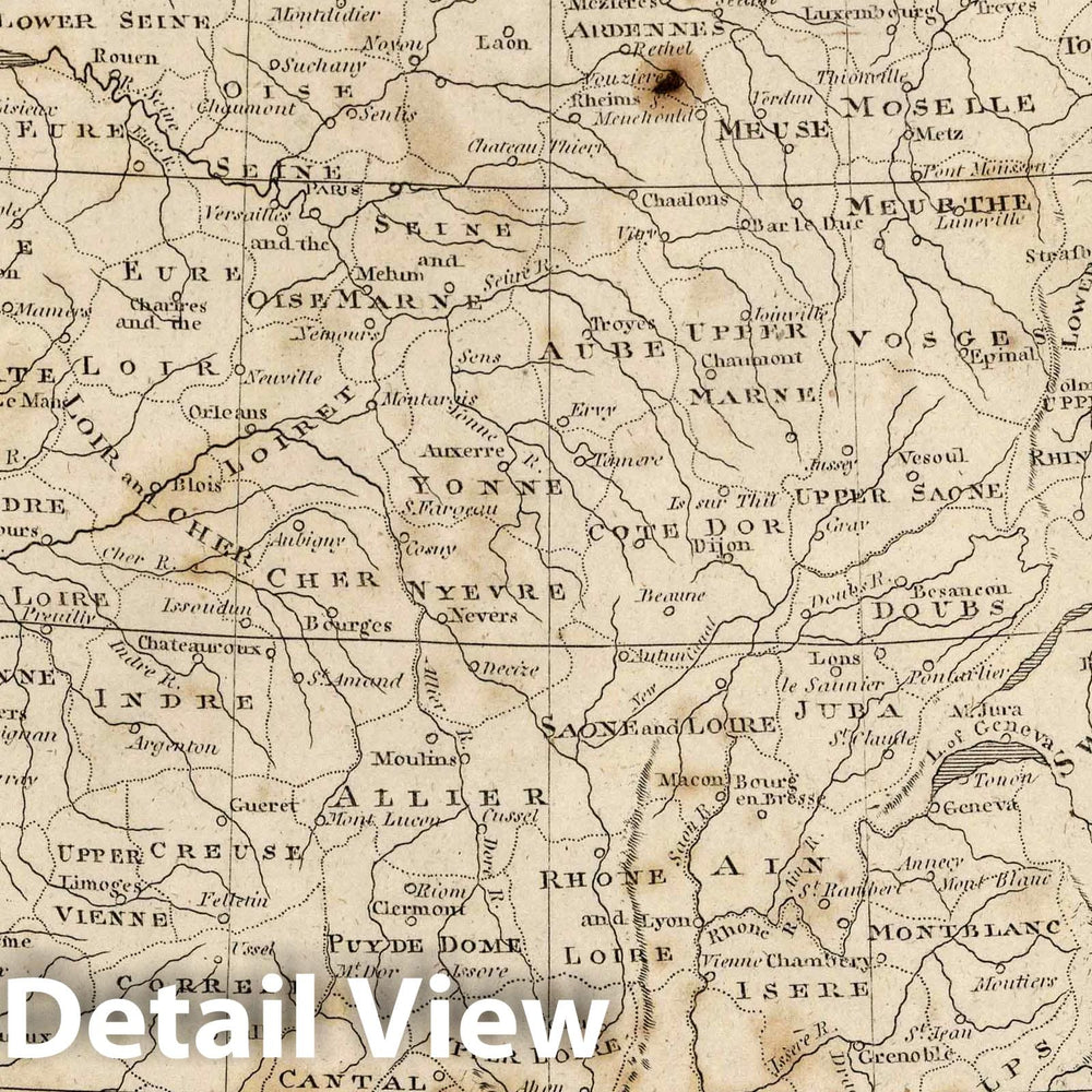 Historic Map : 1816 France - Vintage Wall Art