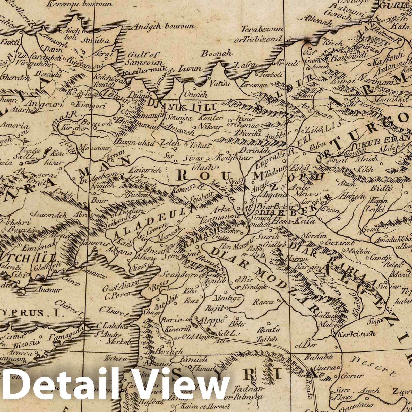 Turkey in Asia, 1816 - Historical Map Print