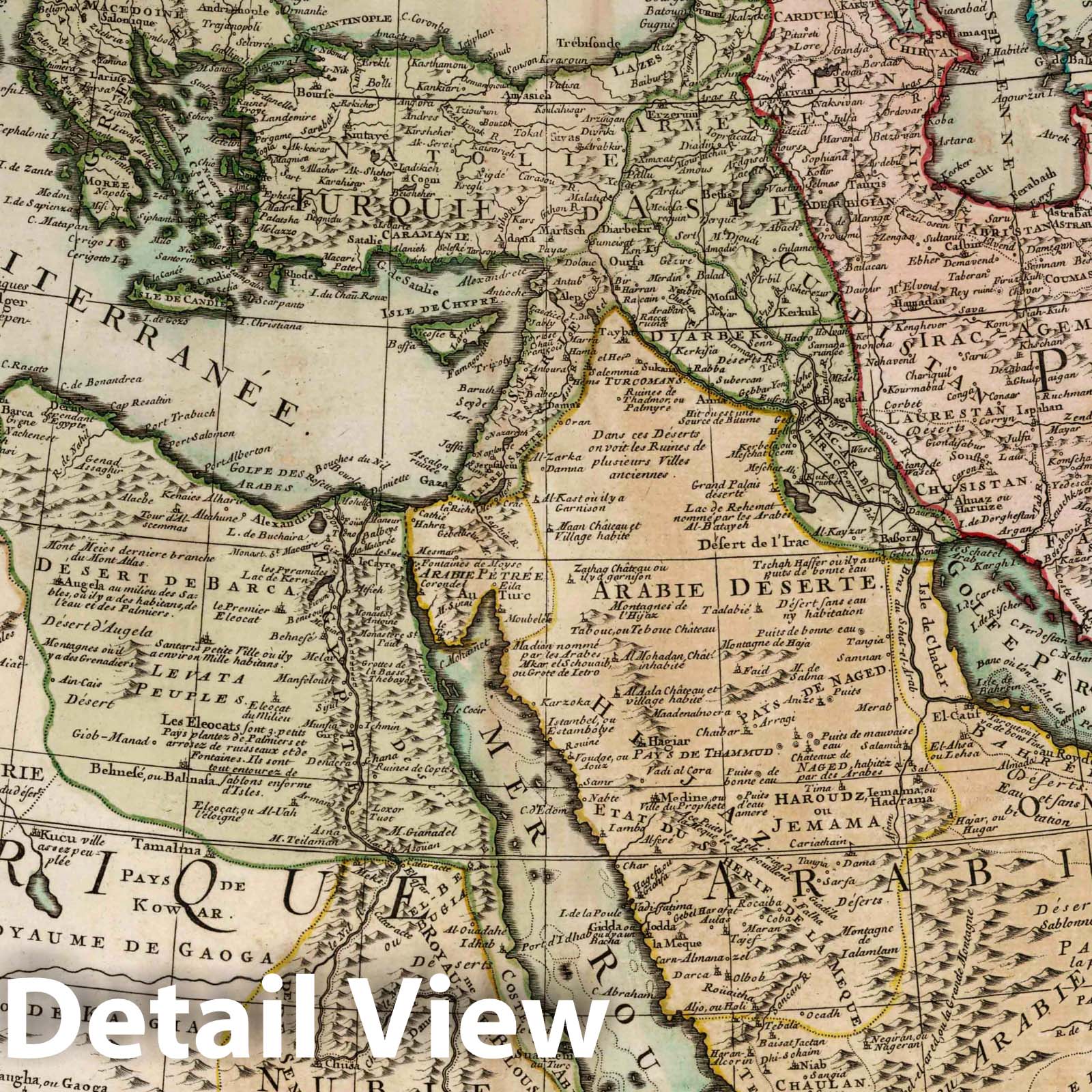 Turkey, Arabia, and Persia - River Map, 1770 - Historical Map Reproduction