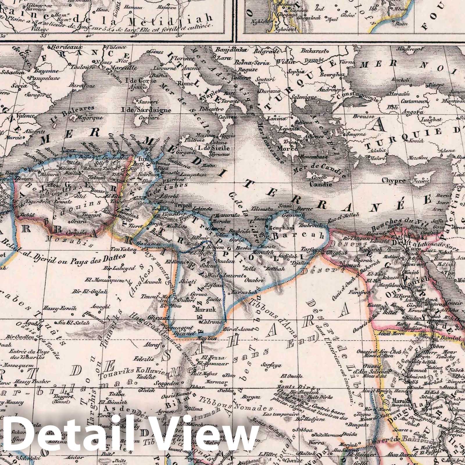 Northern Africa 1833 - Historical Map Print by J.G. Heck