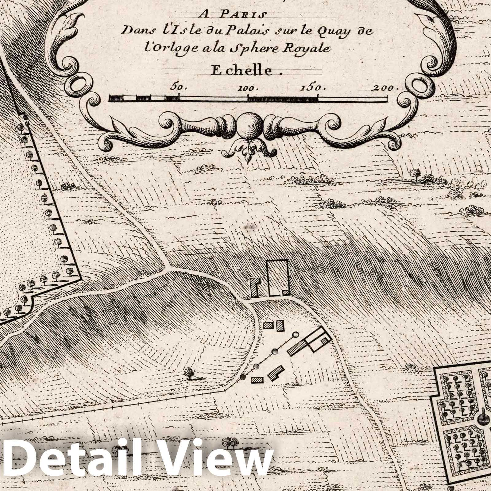 Machine of Marly and Environs, France, 1716 - Historical Map Print