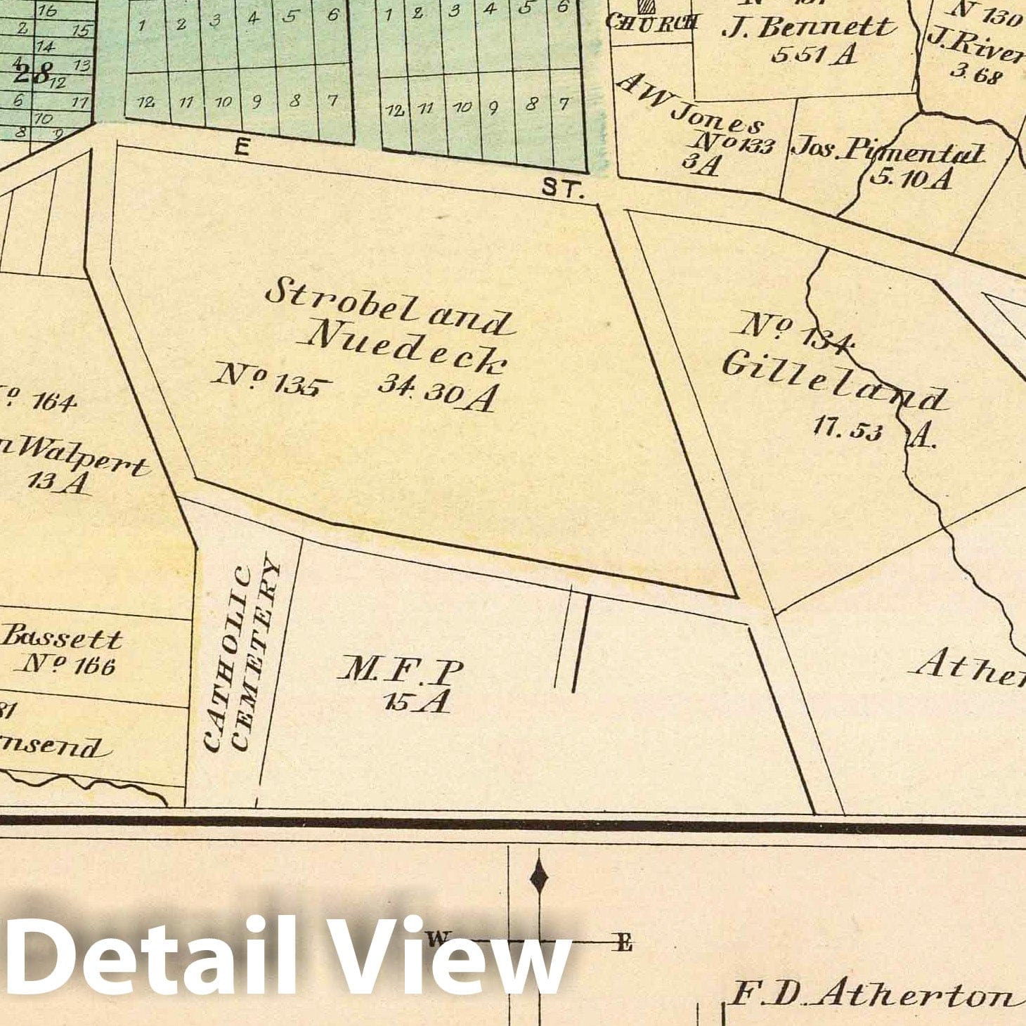 Haywards and San Lorenzo, Alameda County, California 1878 Historical Map Print