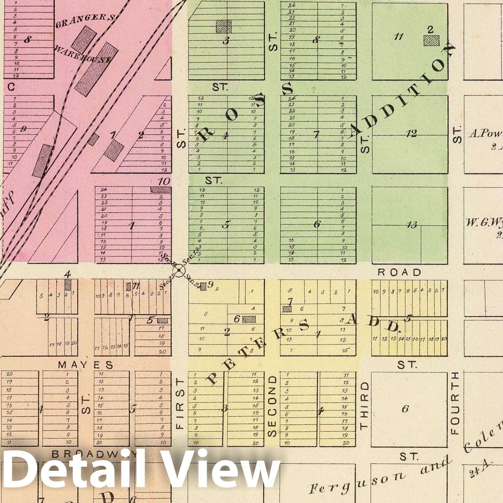 Dixon, Solano County California 1878 Historical Atlas Map