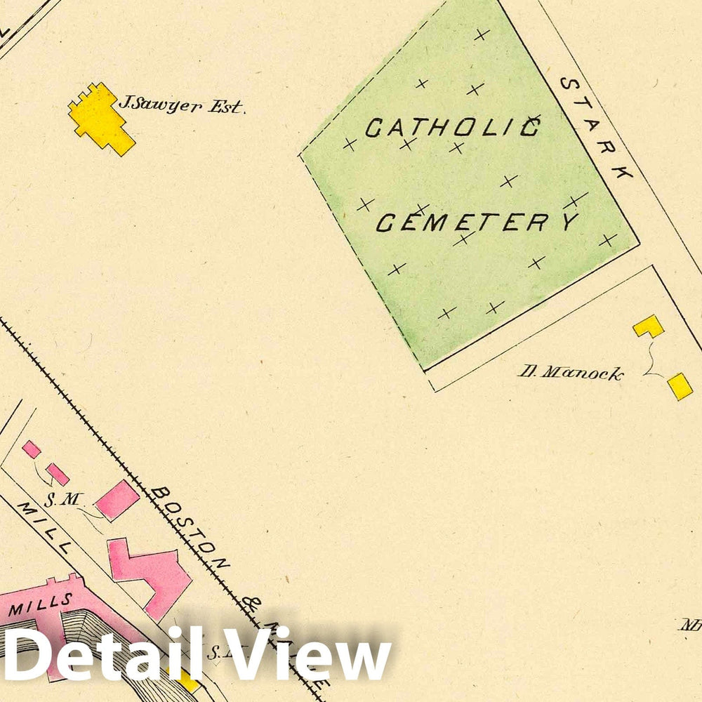 Historic Map : 1892 Pt. of Dover, Ward 4. - Vintage Wall Art