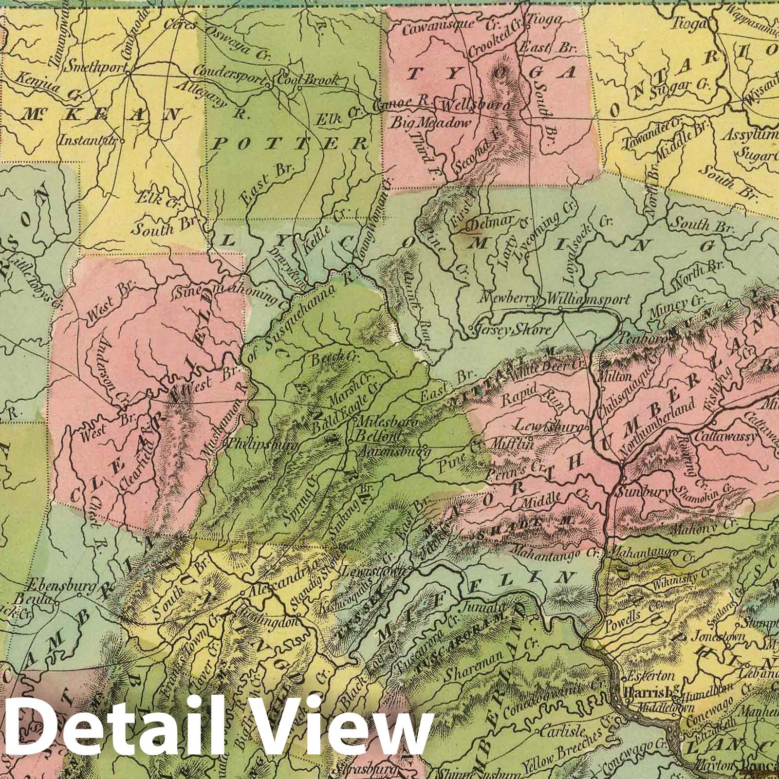 Pennsylvania, 1816 - Historical Map Print