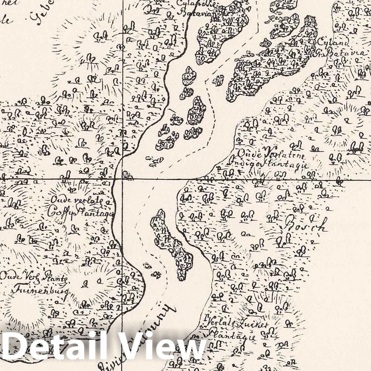 Cuyuni River, Venezuela and Guyana - Route Map, 1772 - Historical Map Print