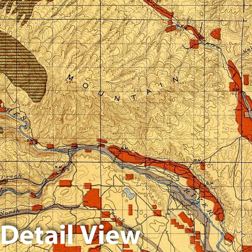 Ellensburg Quadrangle, Washington - Geologic Map, 1900