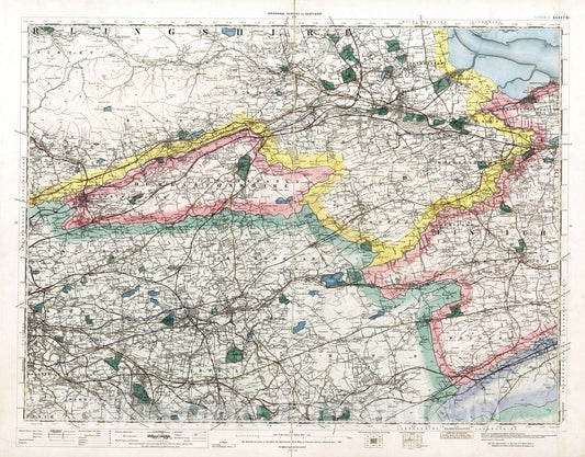 Historic Map : National Atlas - 1897 Volume 1: Sheet 31 - Airdrie - Vintage Wall Art