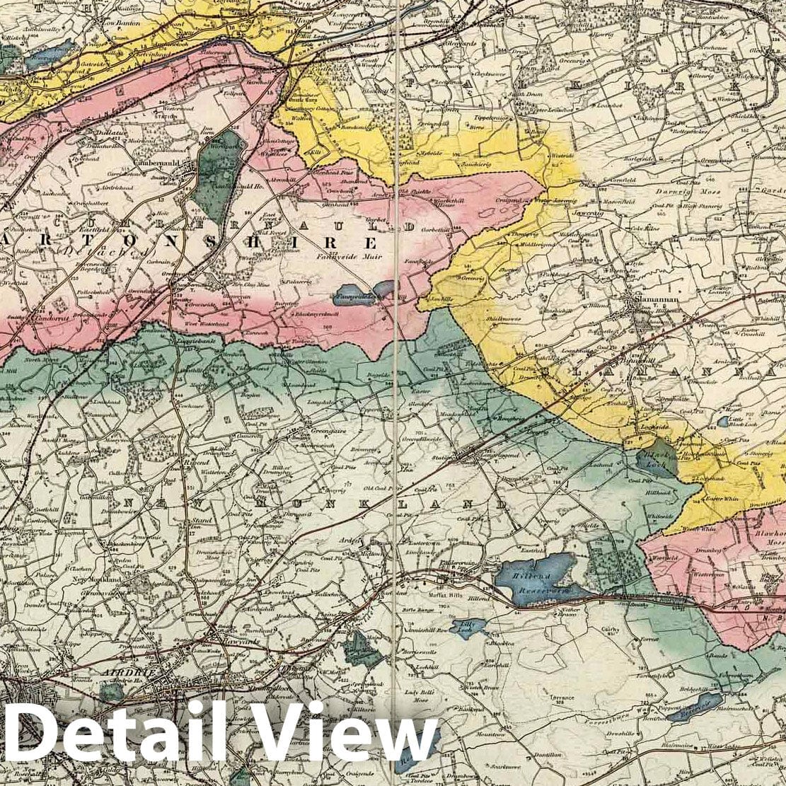 Airdrie - Railroad Map, 1897 - Ordnance Survey of Scotland