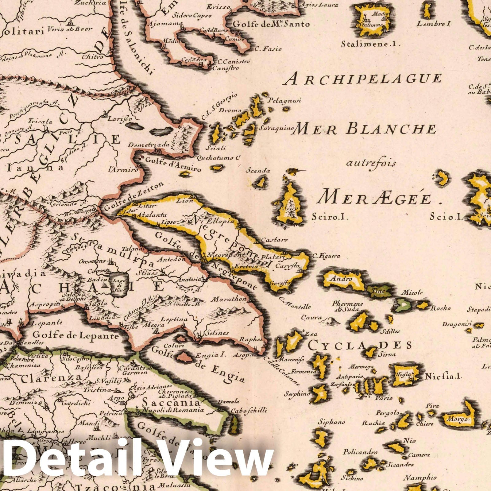 Partie Meridionale de la Turquie en Europe (Southern Turkey) 1697 Map Print