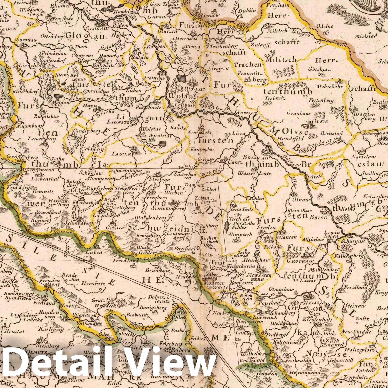 Silesia, Moravia, and Lusatia, 1679 - Historical Map Print