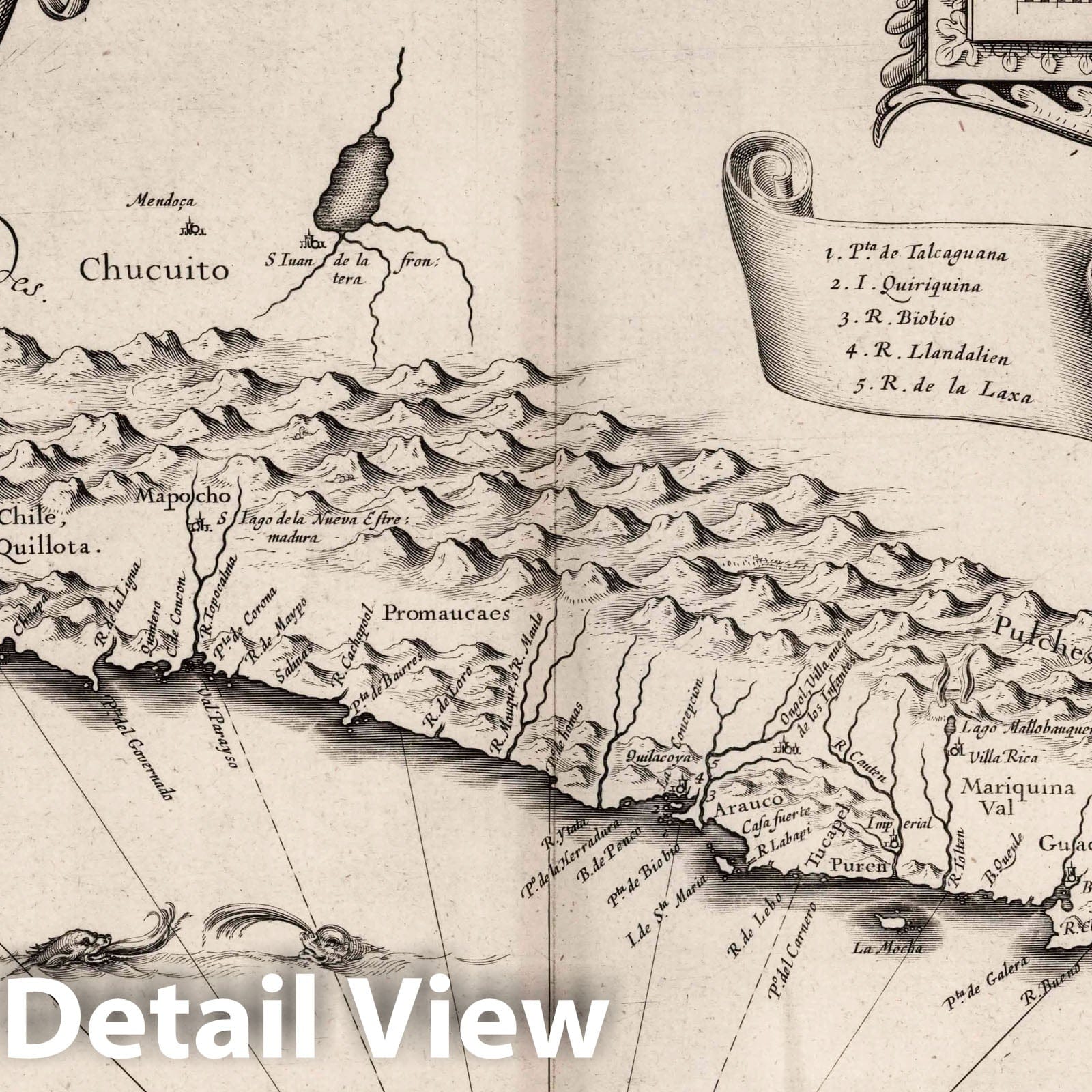 Chile, 1630 - Historical Map Print