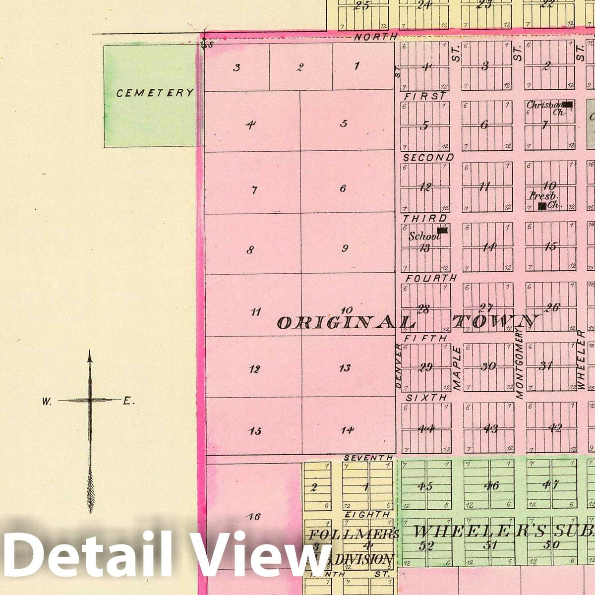 Nelson and Hardy, Nuckolls County, Nebraska, 1885 Historical Map Print
