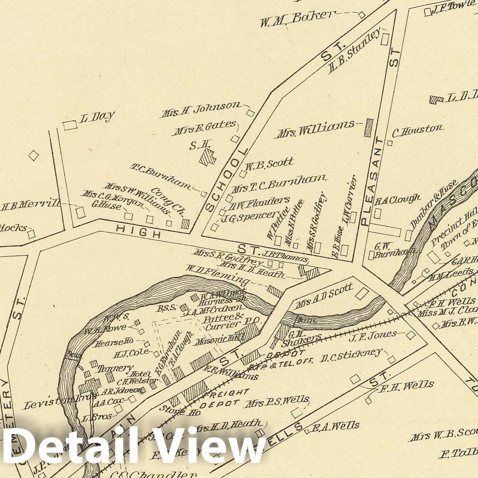 Enfield, Grafton County, New Hampshire - Railroad Map, 1892