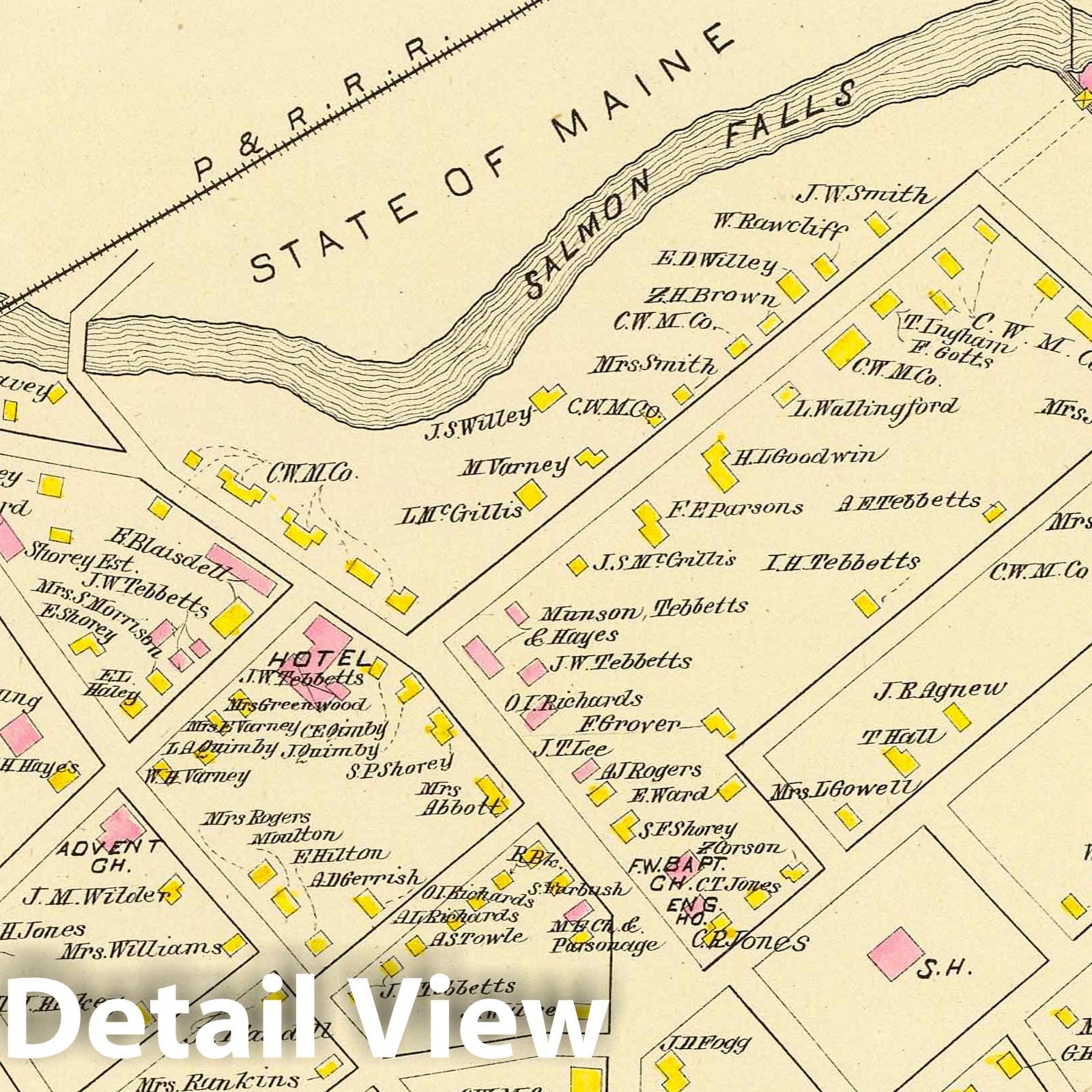 East Rochester - Railroad Map, 1892 - Historical Map Print