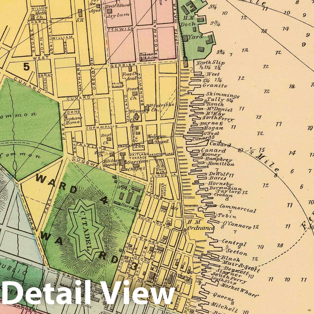 Halifax, Nova Scotia - Nautical Chart, 1878 - Historical Map Print