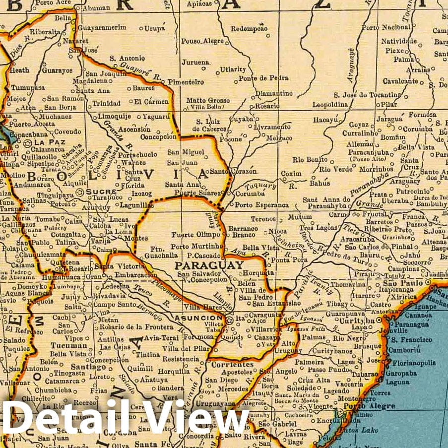 World War II: South America - Military Map, 1939 - Rand McNally Atlas Print