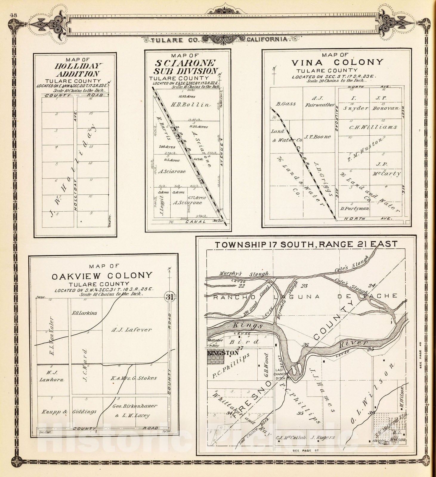 Historic Map : 1892 T.17S R.21E. - Vintage Wall Art