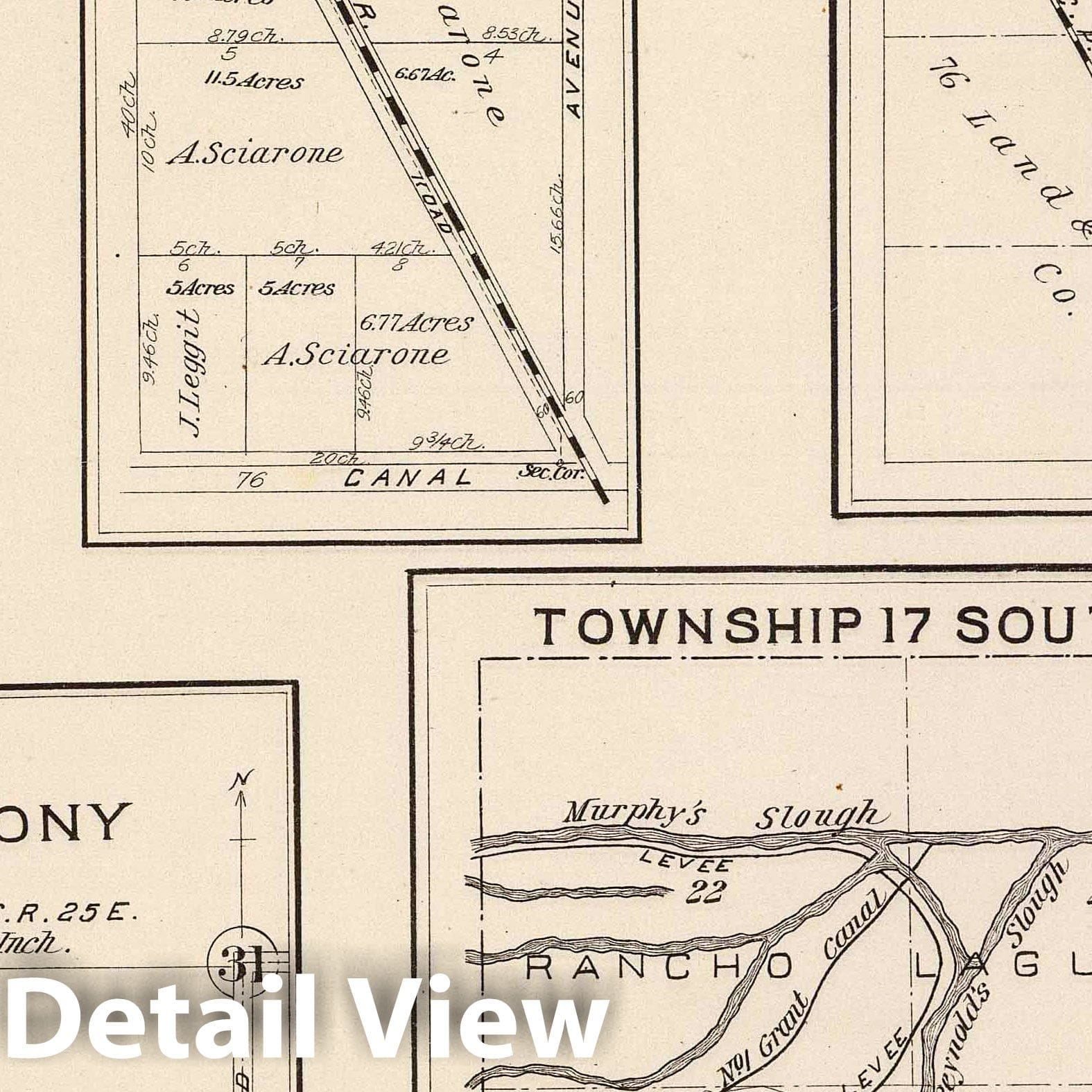 Township 17 South, Range 21 East, Tulare County, California - 1892 Survey Map