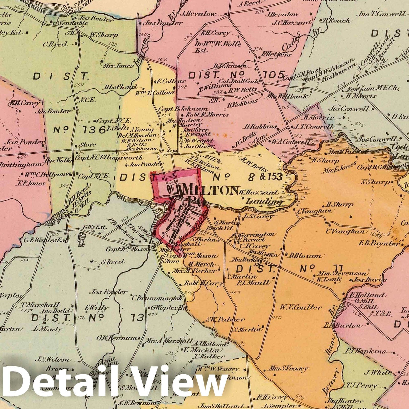 Broadkiln, Sussex County, Delaware - Railroad Map, 1868