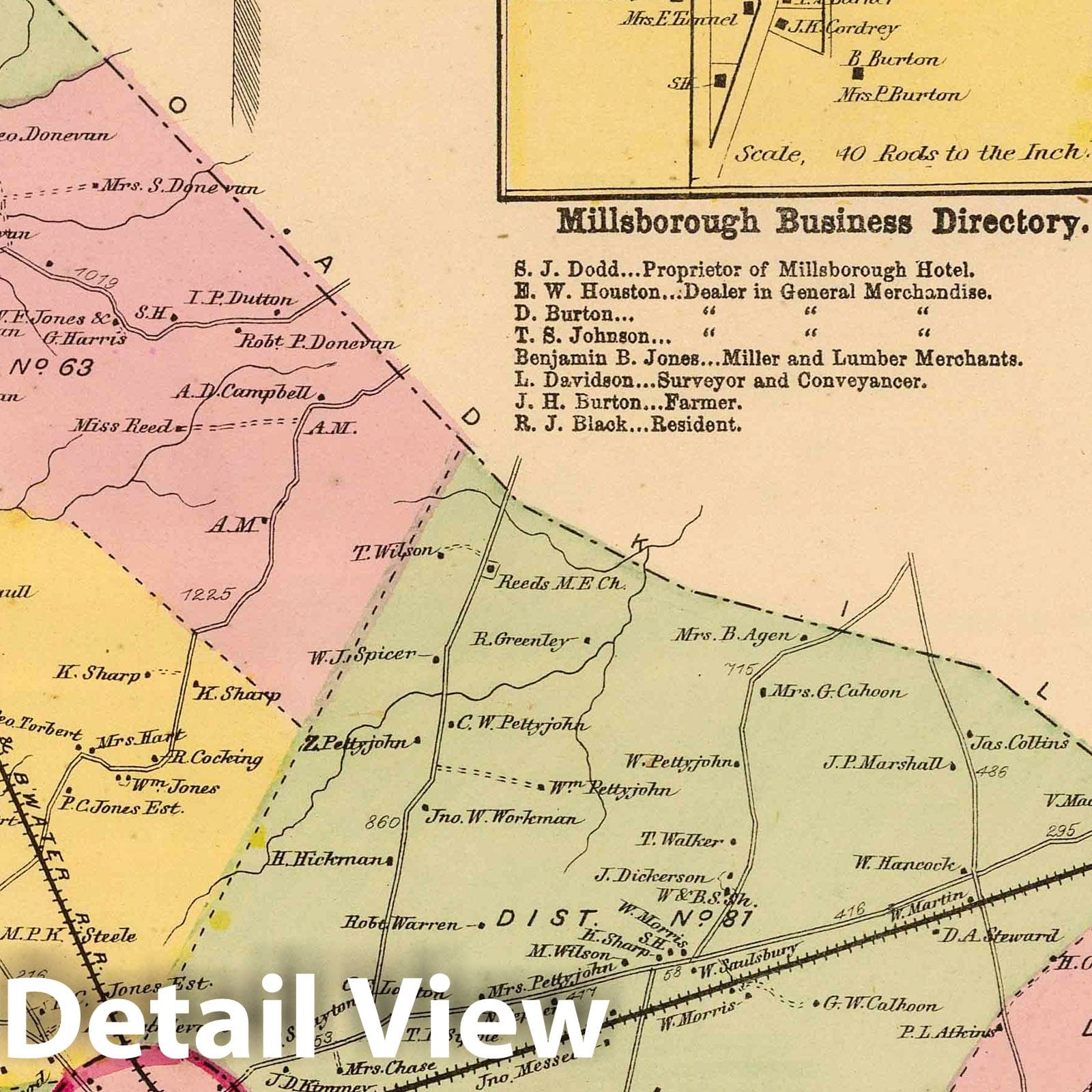 Georgetown Township, Sussex County, Delaware - Railroad Map, 1868