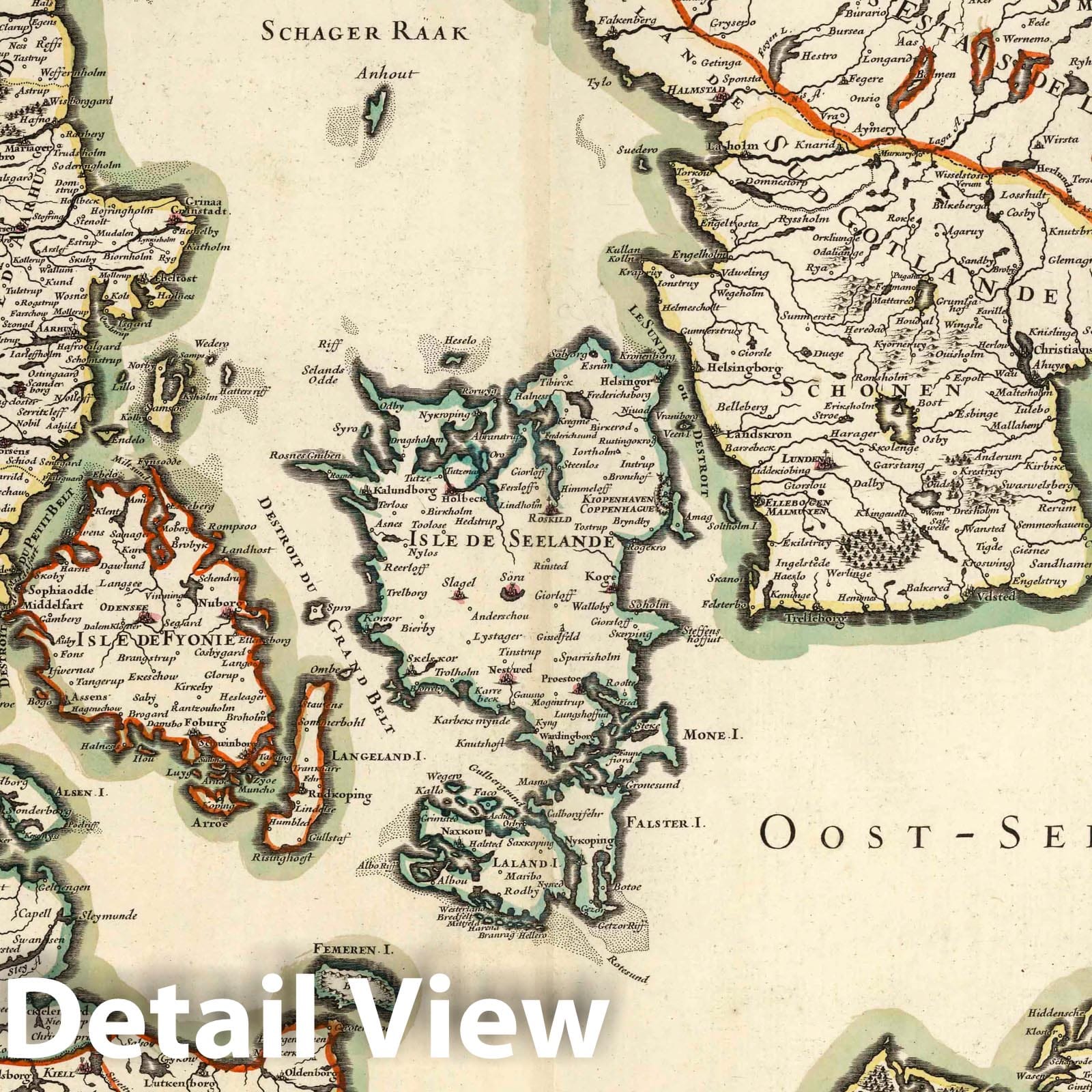 Kingdom of Denmark, 1695 - Historical Map Print