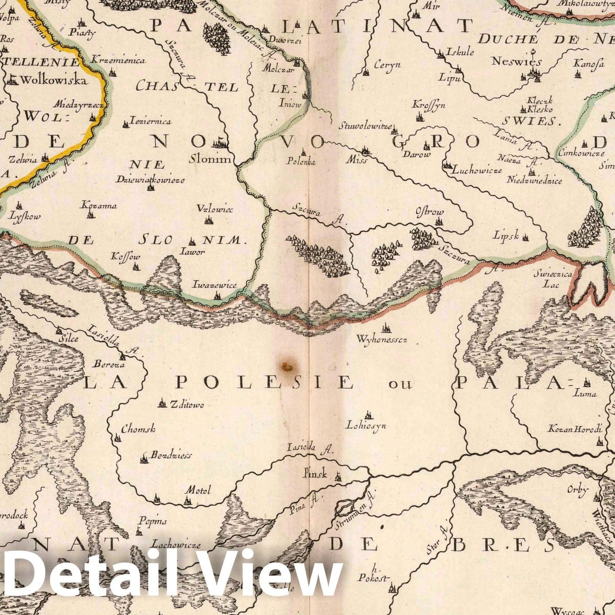Belarus, 1685 - Historical Map Print from Sanson's Atlas