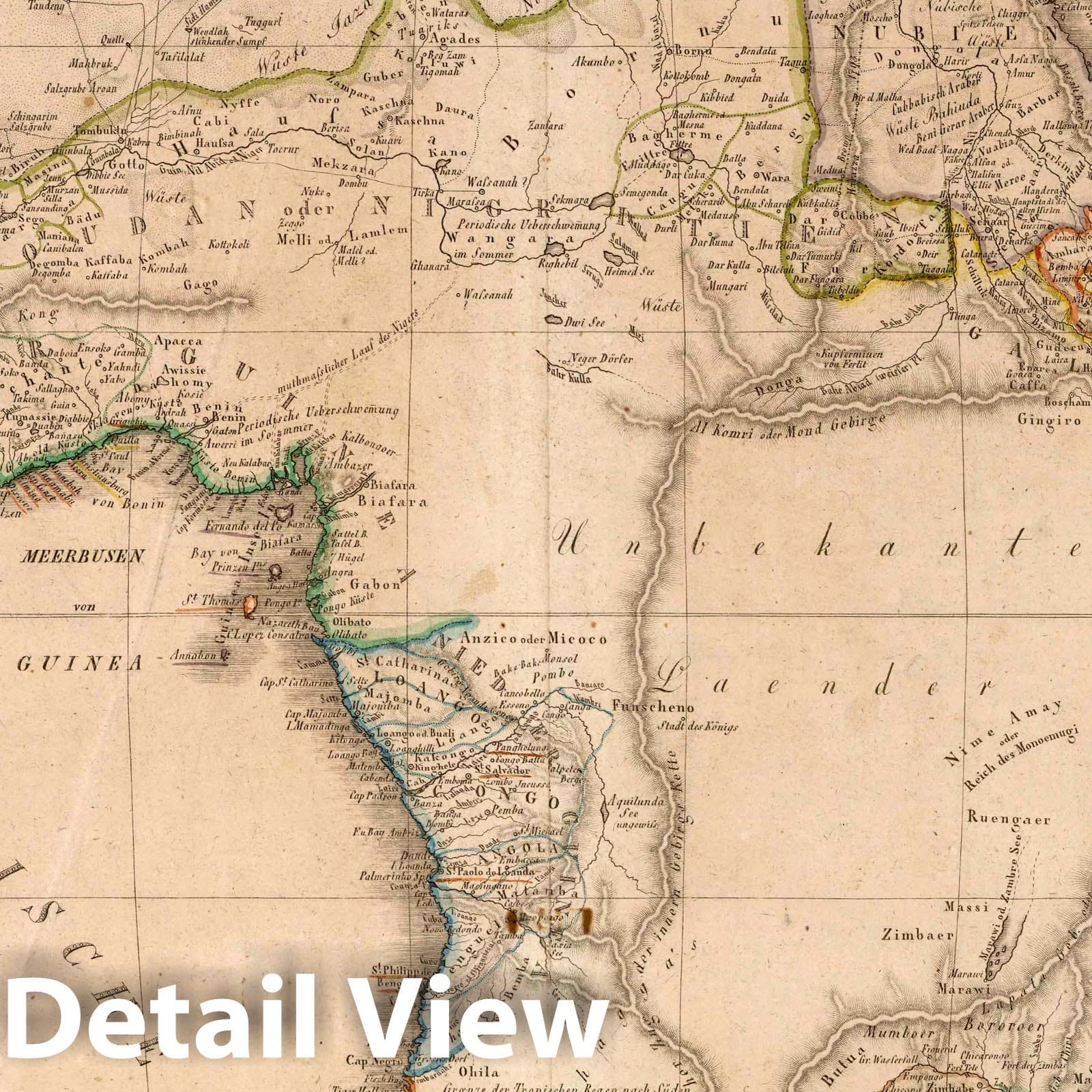 Africa, 1821 - Historical Map Print