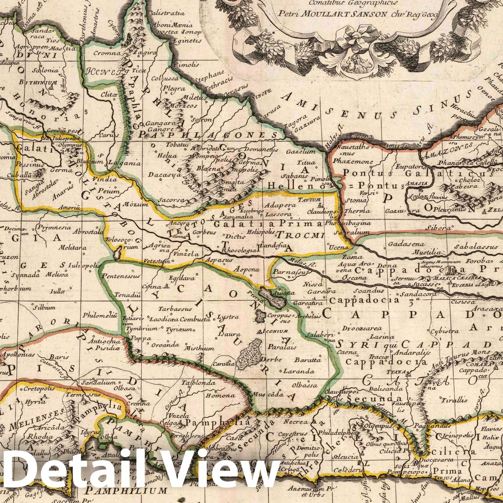 Asia Minor, 1697 - Historical Map Print by Sanson