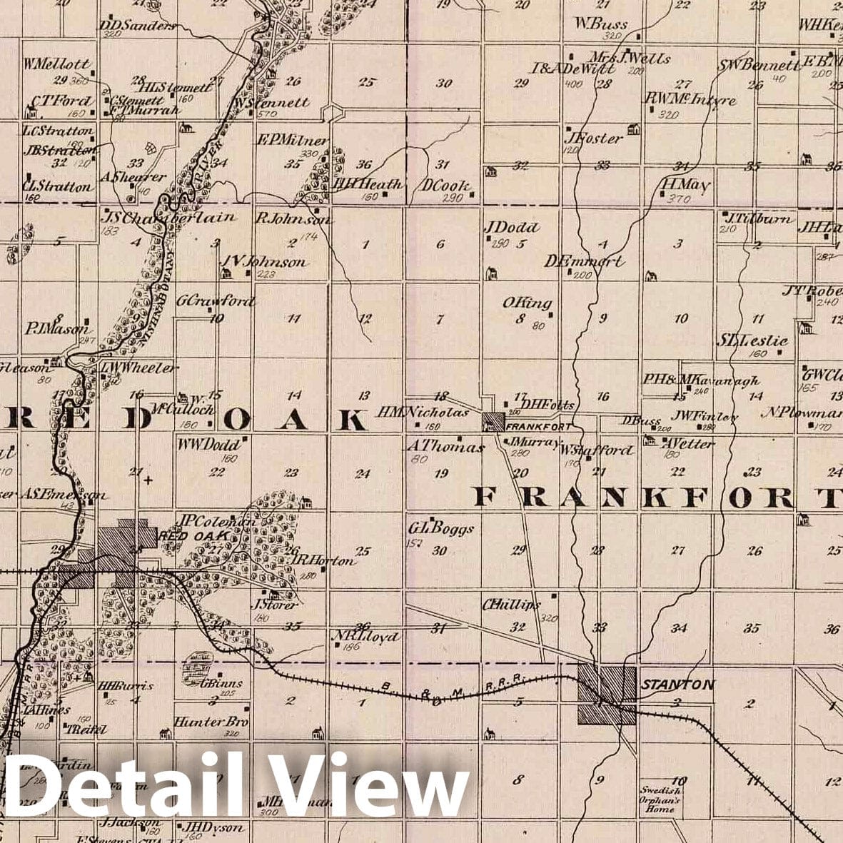 Historic Map : 1875 Map of Montgomery County, State of Iowa. - Vintage Wall Art