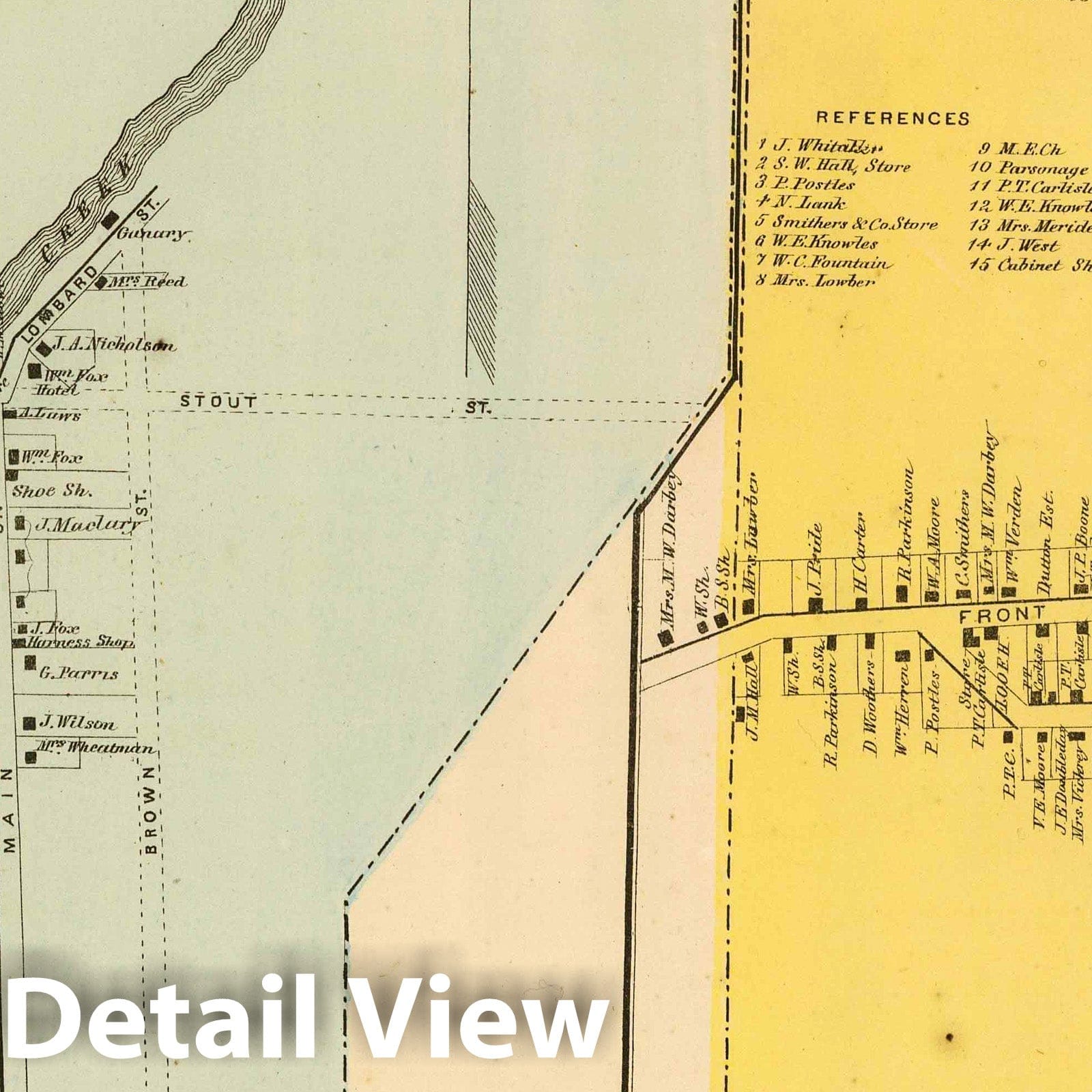 Leipsic, Frederica, Delaware - Railroad Map, 1868 - Historical Map Print
