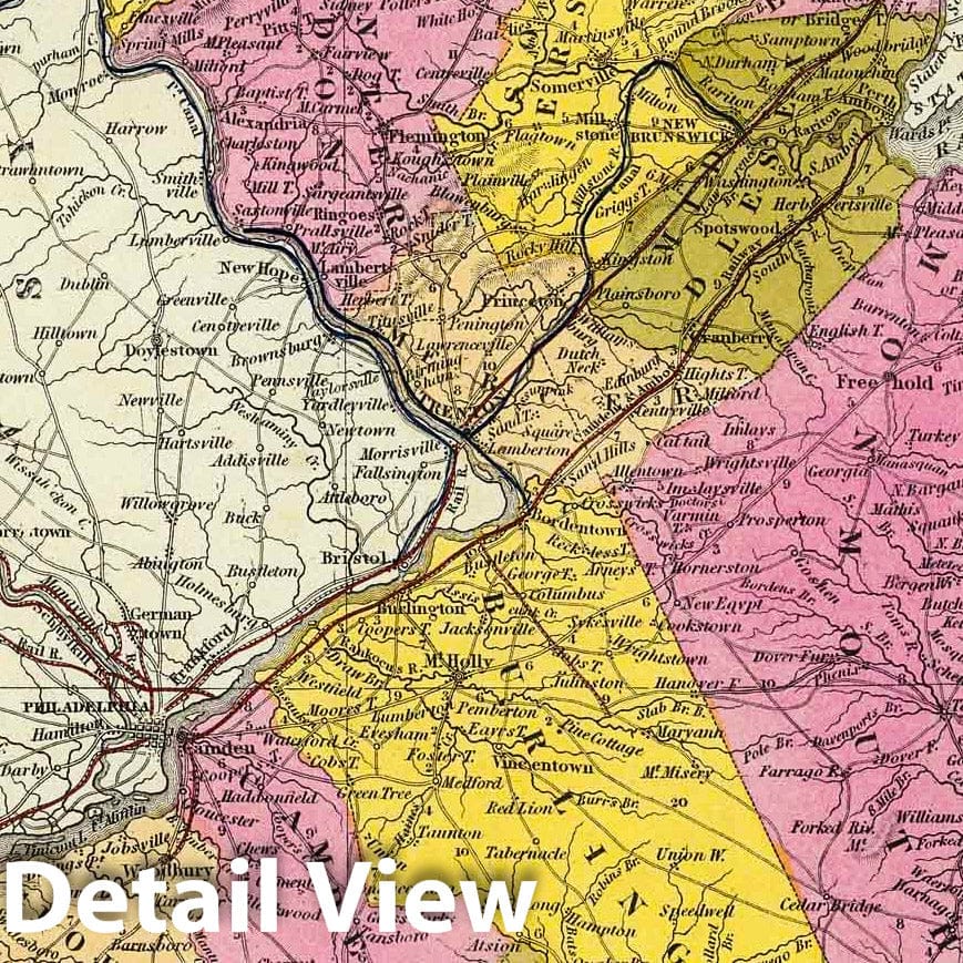 New Jersey 1846 Historical Map Print